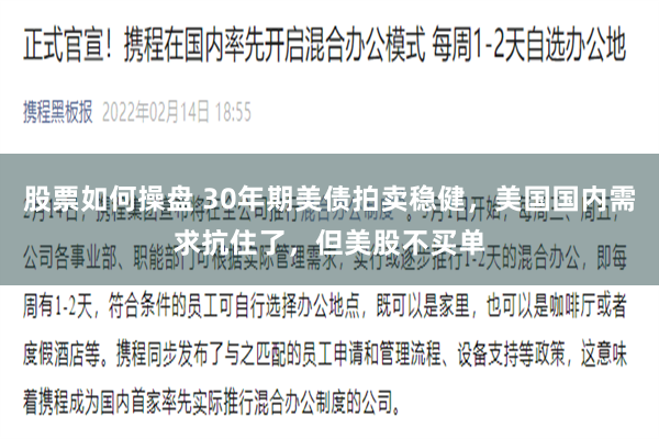 股票如何操盘 30年期美债拍卖稳健，美国国内需求抗住了，但美股不买单