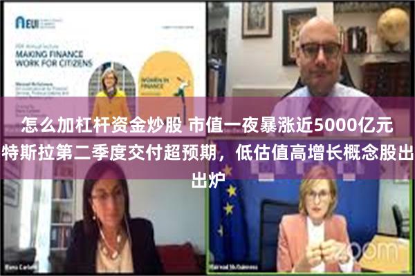 怎么加杠杆资金炒股 市值一夜暴涨近5000亿元！特斯拉第二季度交付超预期，低估值高增长概念股出炉